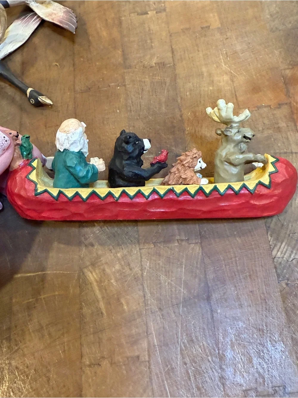 Christmas Holiday Figure Santa in Canoe All Creatures Great & Small by Midwest